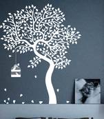 Small Autumn Tree And Birds Nature