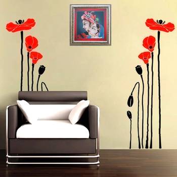 Medium Precious Poppies Wall Decal Nature 1