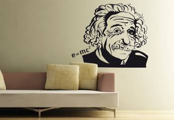 Large Albert Einstein Wall Decal Modern Graphic 1