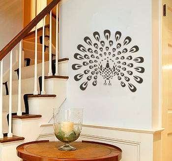 Small Dancing Peacock Wall Decal Birds and Animal 1