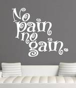Medium No Pain No Gain Wall Decal Quotes