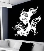 Small Fairy with Flower Bunch Wall Decal Modern Woman