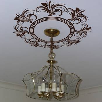 Medium Flowery Ceiling Wall Decal Modern Graphic 2