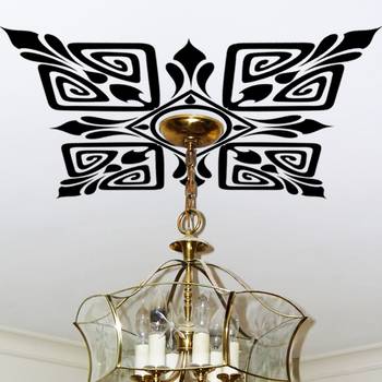 Large Scroll Ceiling Wall Decal Modern Graphic 1