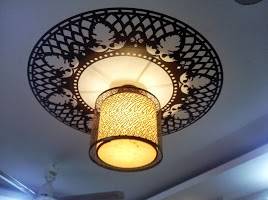 Medium Leaf in Circle Ceiling Decal Modern Graphic 1