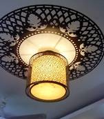 Medium Leaf in Circle Ceiling Decal Modern Graphic