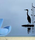 Small Stork By Water Wall Decal Nature
