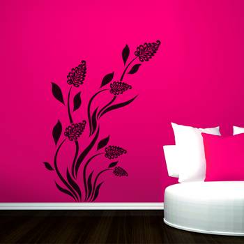 Large Grass Flowers Wall Decal Nature 2