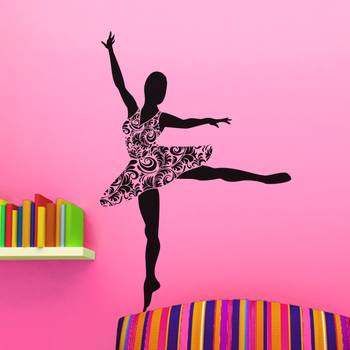 Small Ballerina Wall Decal Modern Woman 1