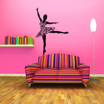 Small Ballerina Wall Decal Modern Woman 2