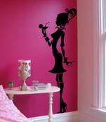 Large Cocktail Girl Wall Decal Modern Woman