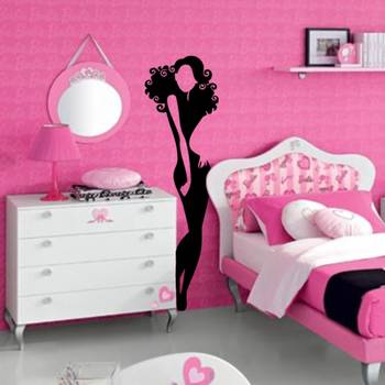 Large Petite Girl Wall Decal Modern Woman 1