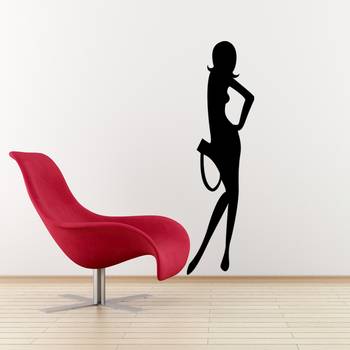 Small Trendy Lady Wall Decal Modern Woman 2