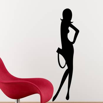 Medium Trendy Lady Wall Decal Modern Woman 1