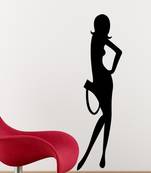 Medium Trendy Lady Wall Decal Modern Woman