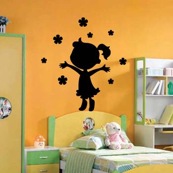 Small KC095 Little Girl Wall Decal Modern Woman 1