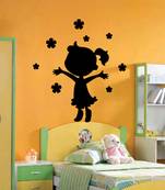 Small KC095 Little Girl Wall Decal Modern Woman