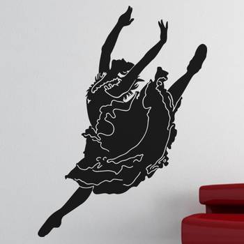 Large Ballet Girl Wall Decal Modern Woman 1