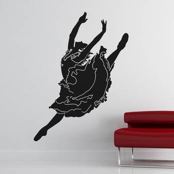 Large Ballet Girl Wall Decal Modern Woman 2