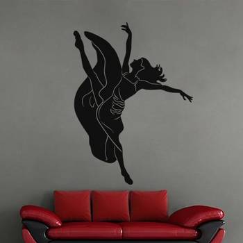 Small Dance Move Wall Decal Modern Woman 1