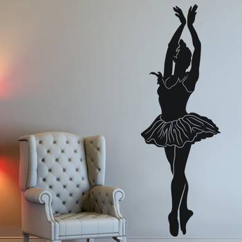 Medium Graceful Dance Move Wall Decal Modern Woman 1
