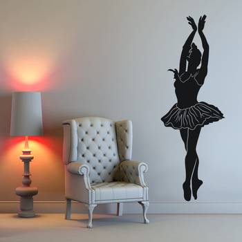 Medium Graceful Dance Move Wall Decal Modern Woman 2