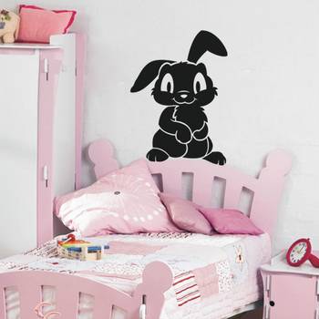 Large Funny Bunny Wall Decal Birds and Animal 1
