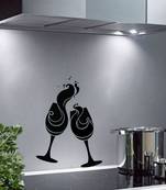 Small Wine Glasses Wall Decal Modern Graphic