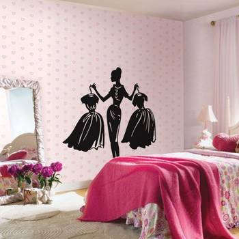 Large Dress Up Dilemma Wall Decal Modern Woman 1