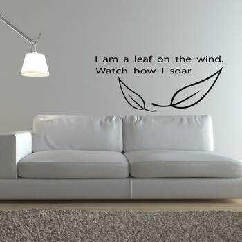Small Leaf on the Wind Wall Decal Quotes 1