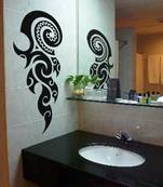 Small Flaming Accent Wall Decal Modern Graphic