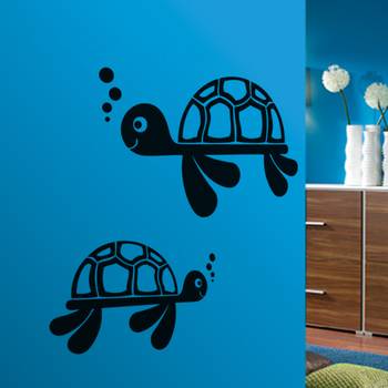 Medium Cute Turtles Wall Decal Birds and Animal 1