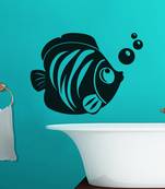 Medium Fish With Bubble Wall Decal Birds and Animal