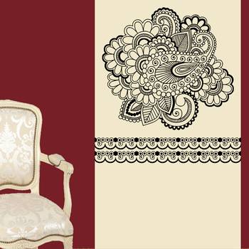 Large Conventional Floral Art Wall Decal Nature 1