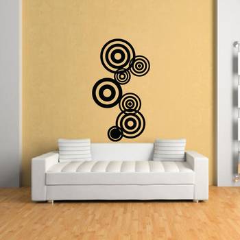 Medium Concentric Circles Wall Decal Modern Graphic 1