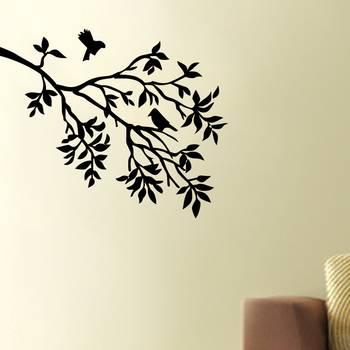 Large Birds on Tree Wall Decal Nature 1
