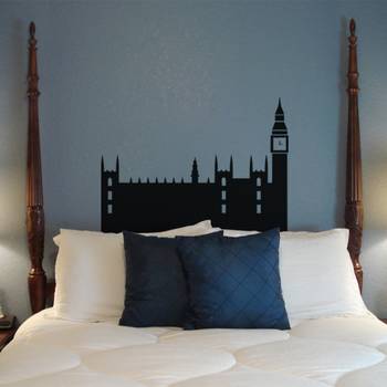 Small The Clock Tower Wall Decal Modern Graphic 1