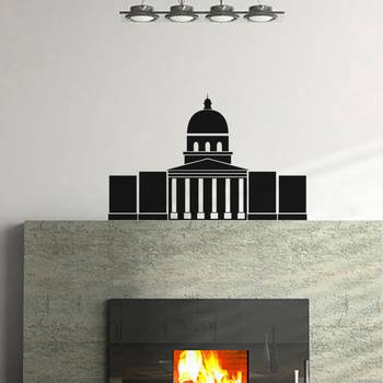 Medium White House Wall Decal Modern Graphic 1
