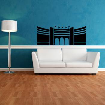 Medium Red Fort Wall Decal Modern Graphic 1