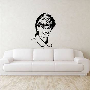 Small Lady Diana Wall Decal Modern Woman 1