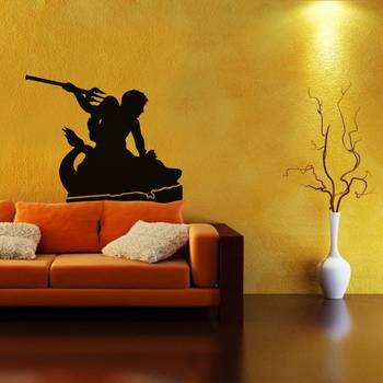 Small Poseidon Sea God Wall Decal Modern Graphic 1