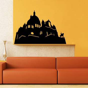 Small Historic Structure Wall Decal Modern Graphic 1