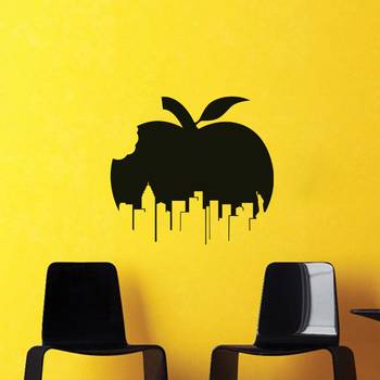 Large Apple City Wall Decal Modern Graphic 1
