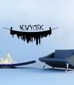 Small New York On the Line Wall Decal Modern Graphic