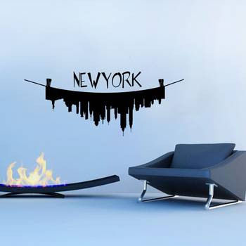 Large New York On the Line Wall Decal Modern Graphic 1