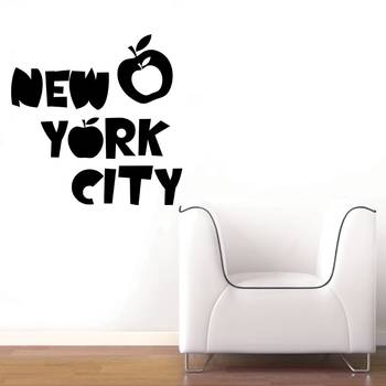 Large Apple New York Wall Decal Modern Graphic 1