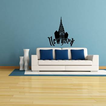 Large Chrysler New York Wall Decal Modern Graphic 1