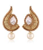 Exclusive Designer Lcd Stone Gold Finishing Dangle Earrings