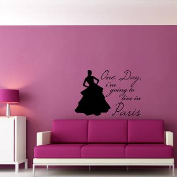 Small Live in Paris Wall Decal Quotes 1