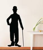 Large Charlie Chaplin Silhouette Wall Decal Modern Graphic